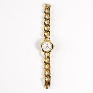 Futura Quartz Watch Gold Stainless Steel Bracelet Wristwatch Jewelry Hong Kong